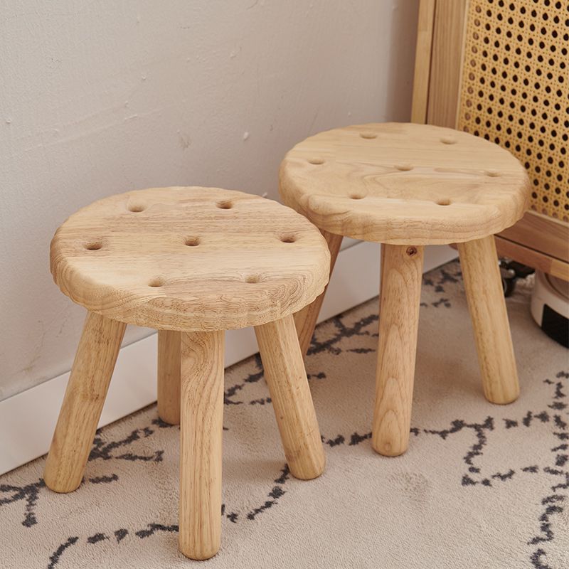 Biscuit Natural Wood Stool