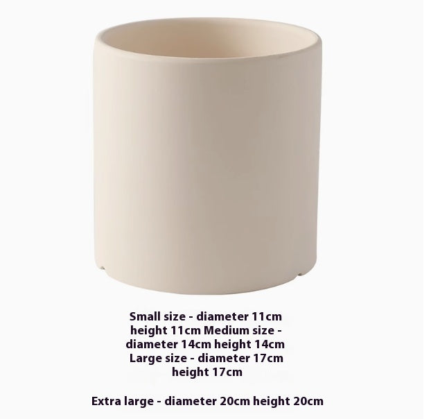 Nordic Cream Stoneware Flower Pot