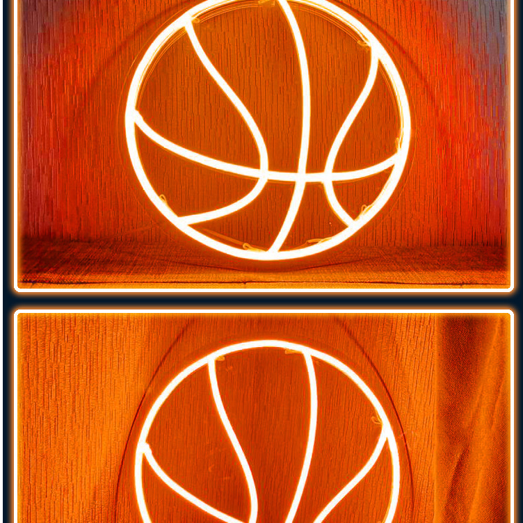 Basketball Orange Neon Light