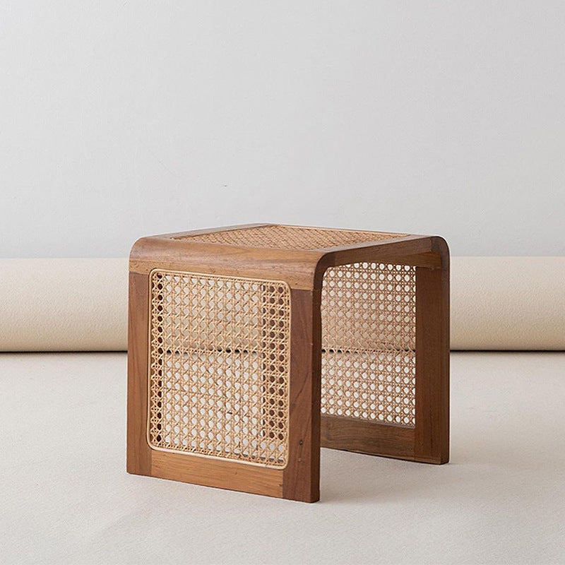 Vine Woven Rattan Japanese Side Table