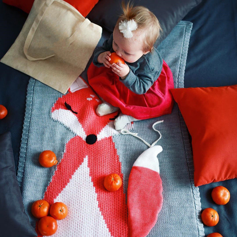 Knitted Fox Blanket