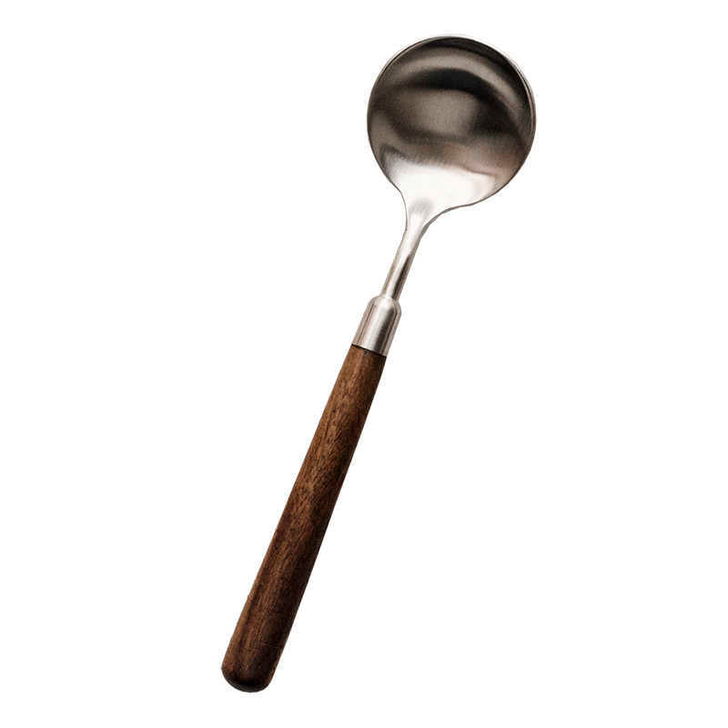 Stainless Steel Cutlery With Walnut Wood Handle