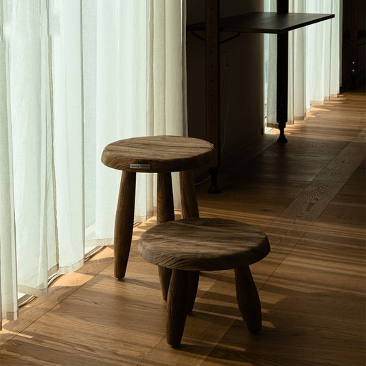 Elm Wood Wabi Sabi Stool