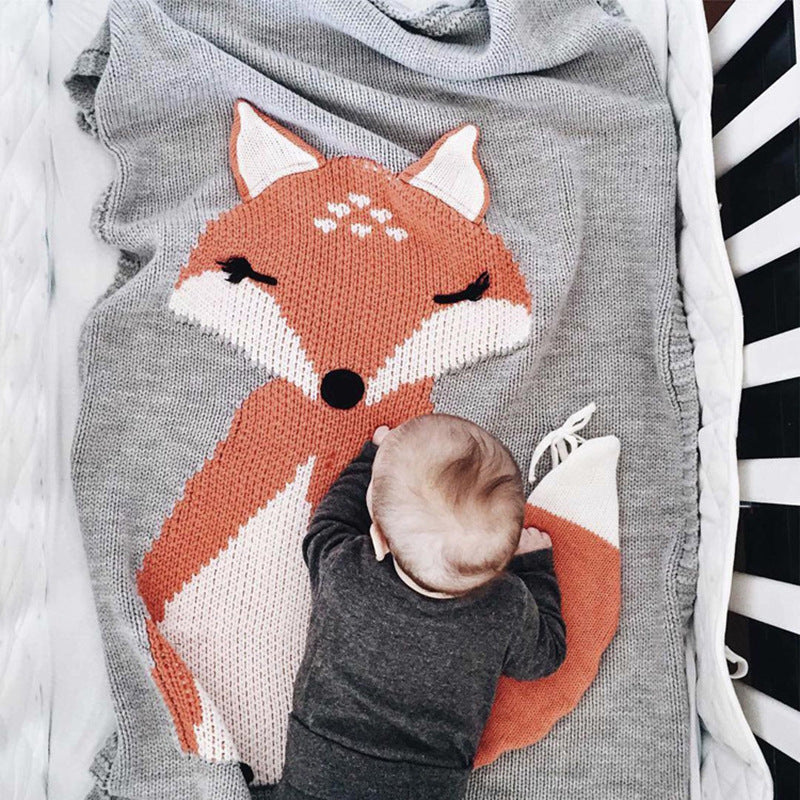 Knitted Fox Blanket