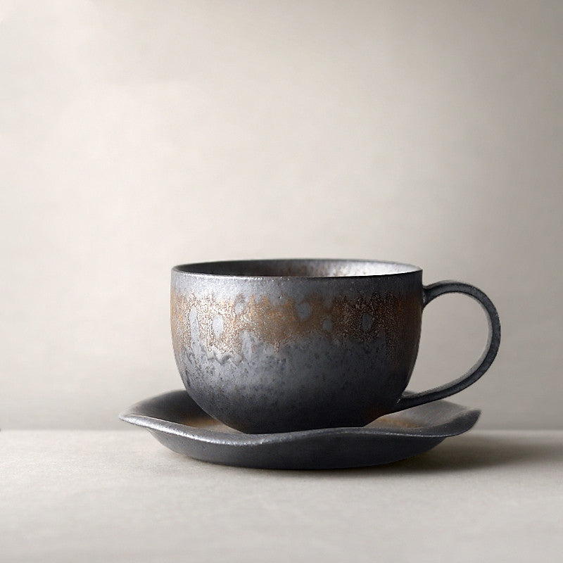 Japanese Kiln Black Rustic Mugs