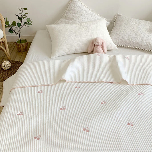 Cherry Quilt Cotton 3 Piece Set