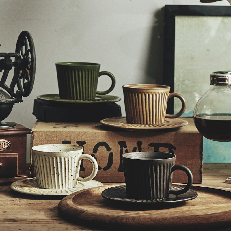 Caviler Pottery Cup With Saucer