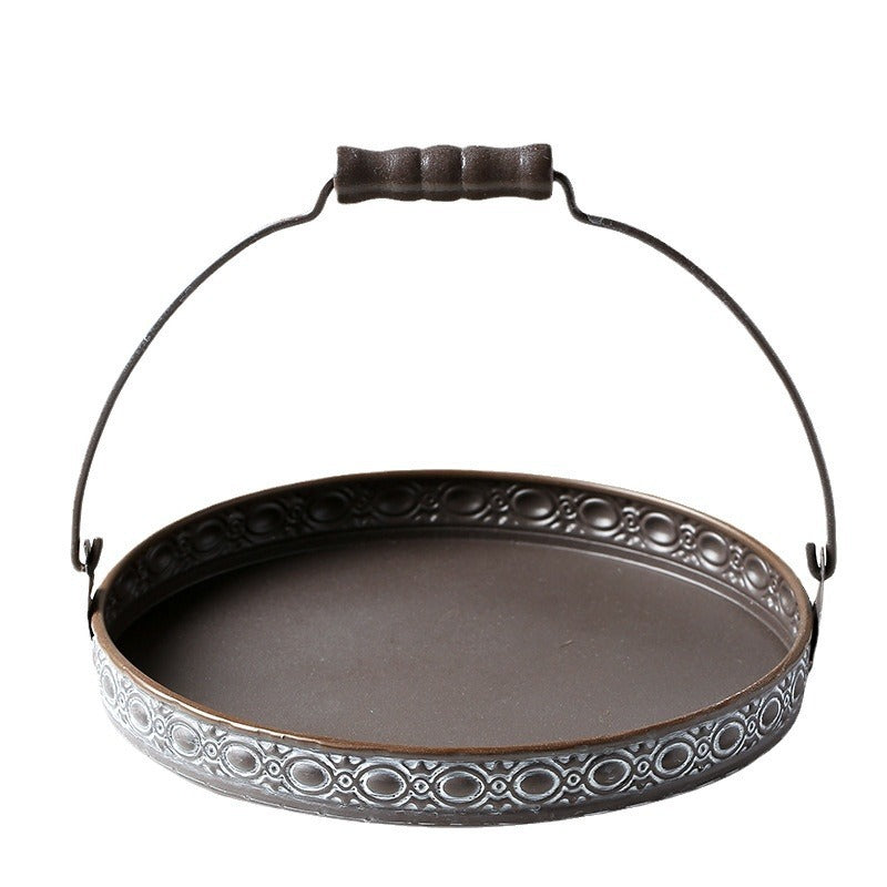 Retro Iron Tray With Handle