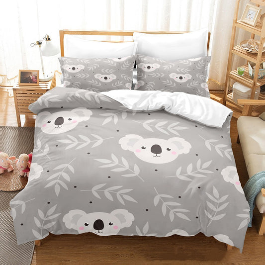 Grey Koala Bedding Set