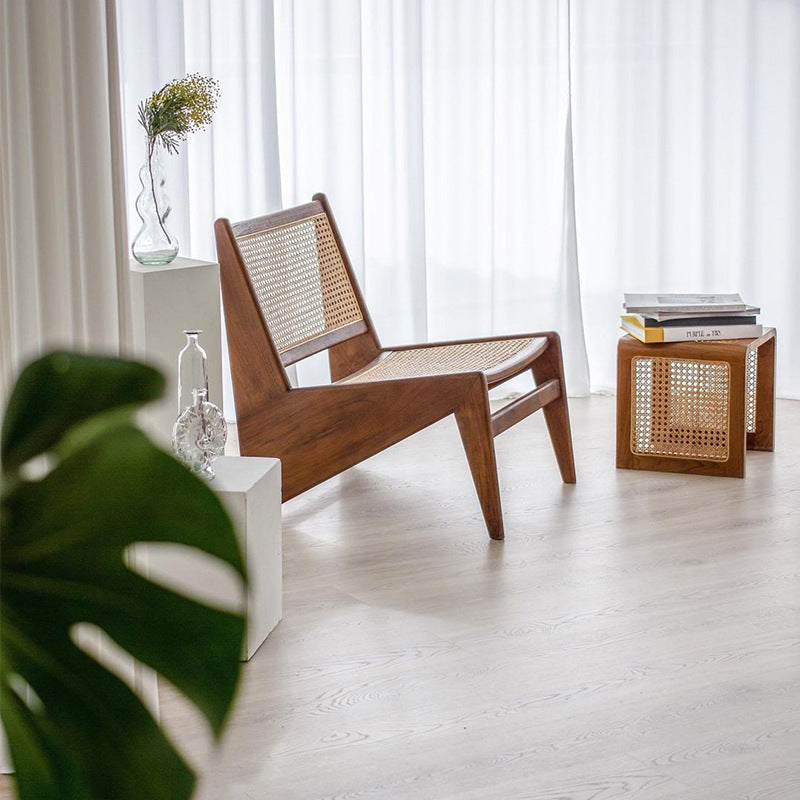 Vine Woven Rattan Japanese Side Table