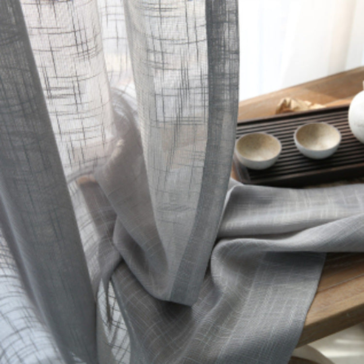 2 PCS Japanese Linen Half Shade Curtain