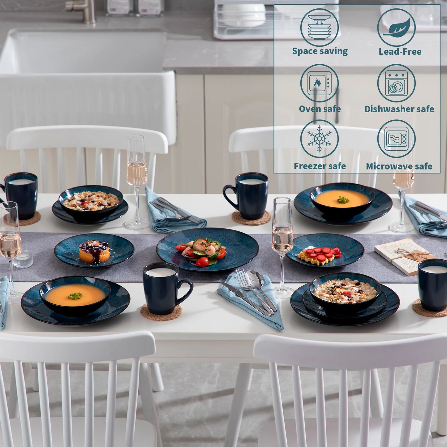 Vancasso BUBBLE 16/32/48-Piece Vintage Tableware Set