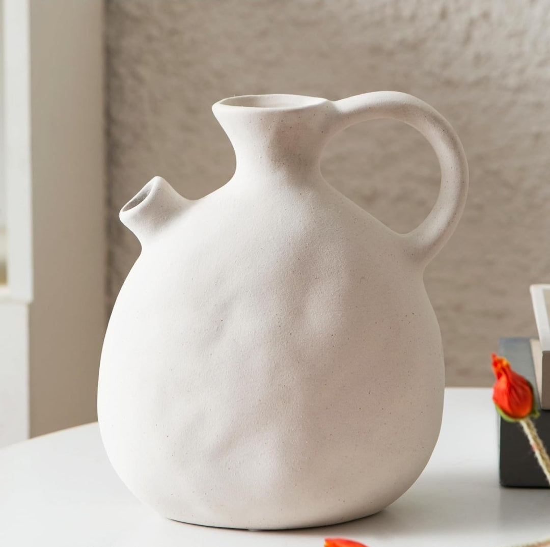 Handmade White Ceramic Vase