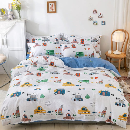 Automotive Cotton Reversible Bedding Set