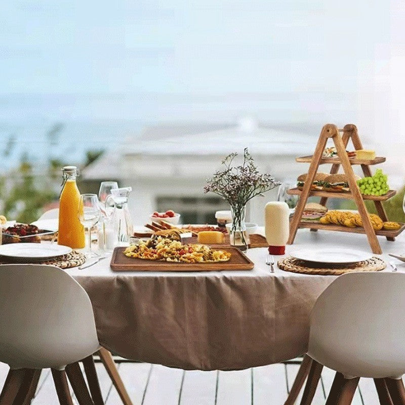 Wooden 3 Tier Serving Tray