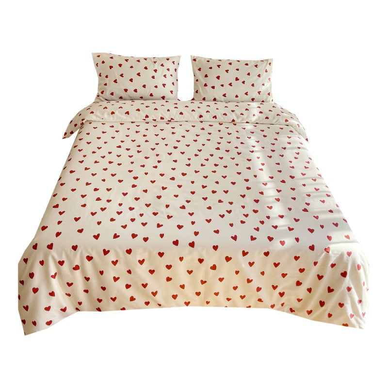 Love Heart Cotton Bedding Set