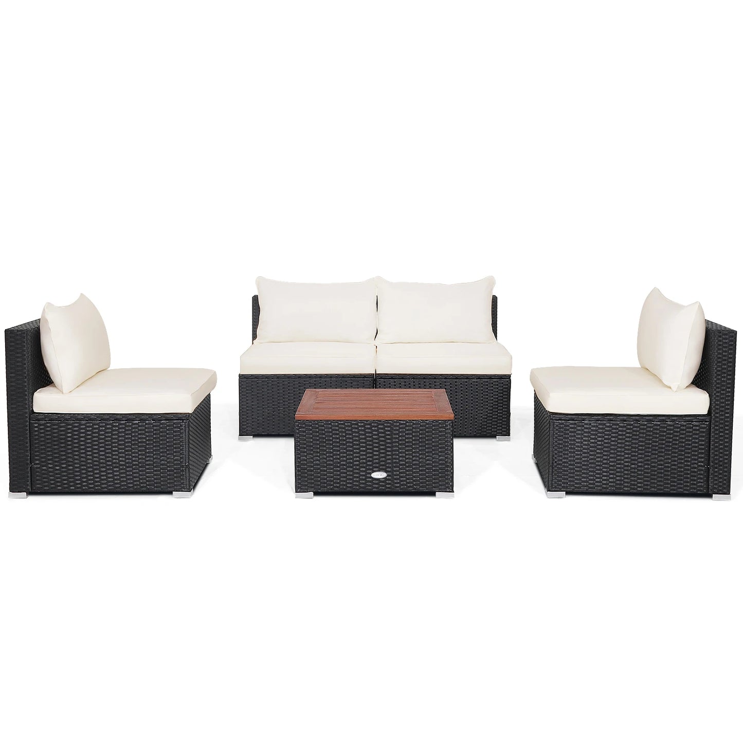 5-Piece Wicker Outdoor Patio Furniture Set