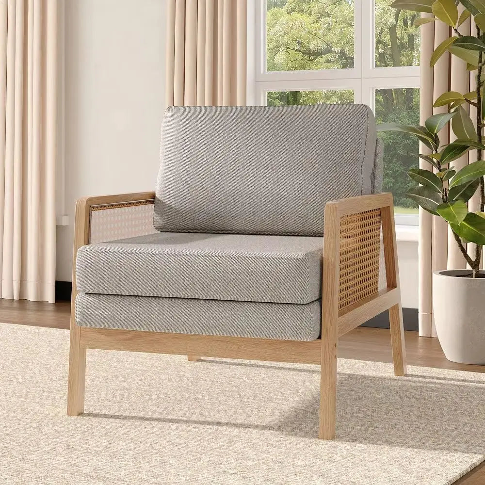 Modern Rattan Armchair