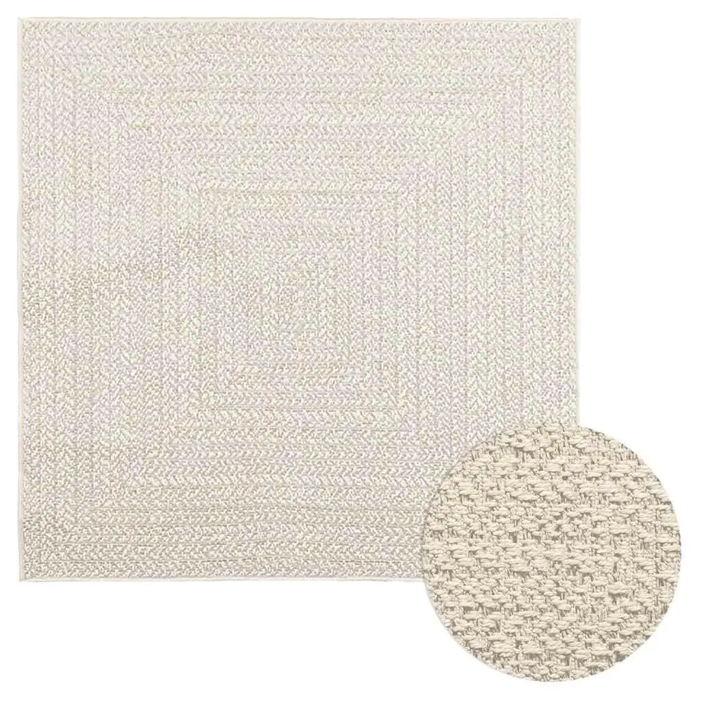 Cream Jute Look 120x120 cm