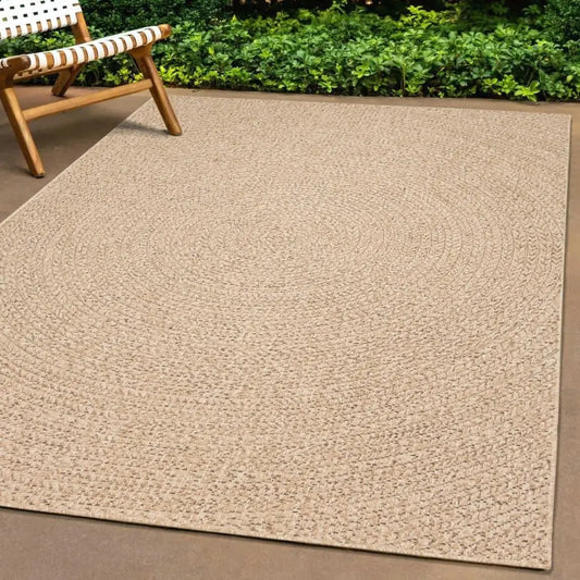 Beige Jute Look Rug 240x240 cm