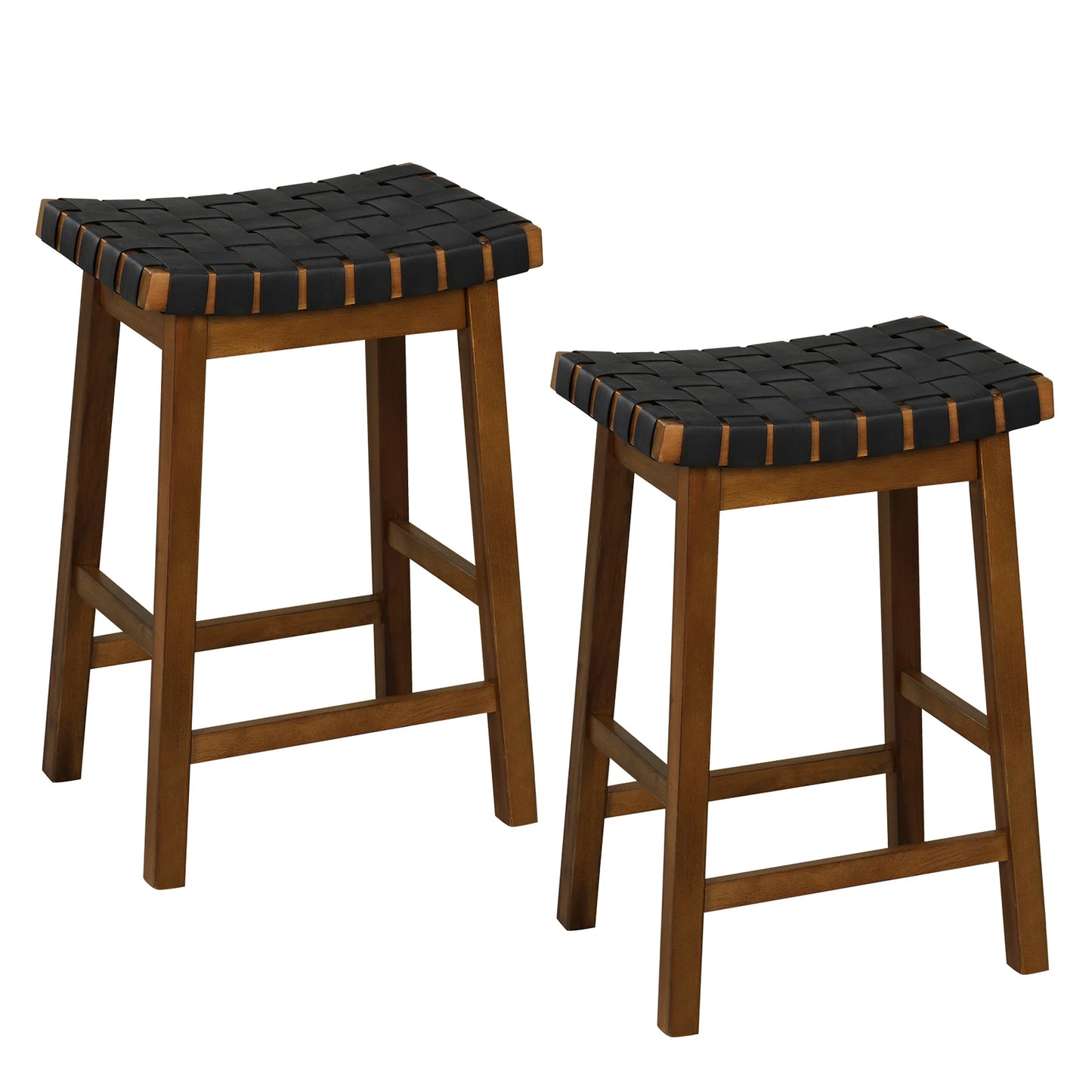 Woven Saddle Stools Set of 2