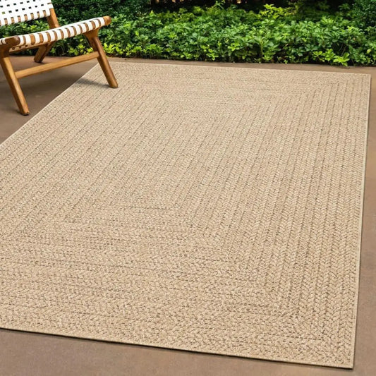 Beige Jute Look Rug 80x200 cm