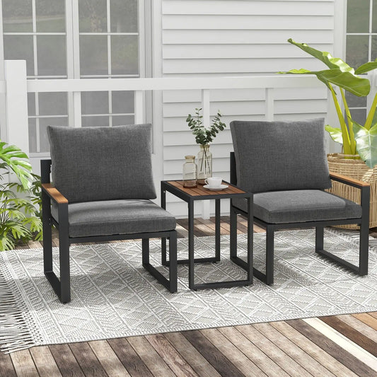 3PCS Aluminum Outdoor Furniture Set Weatherproof