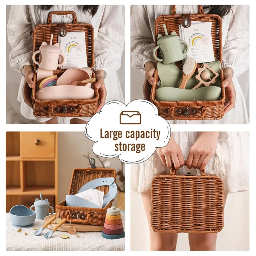 Vintage Basket Baby Gift Set