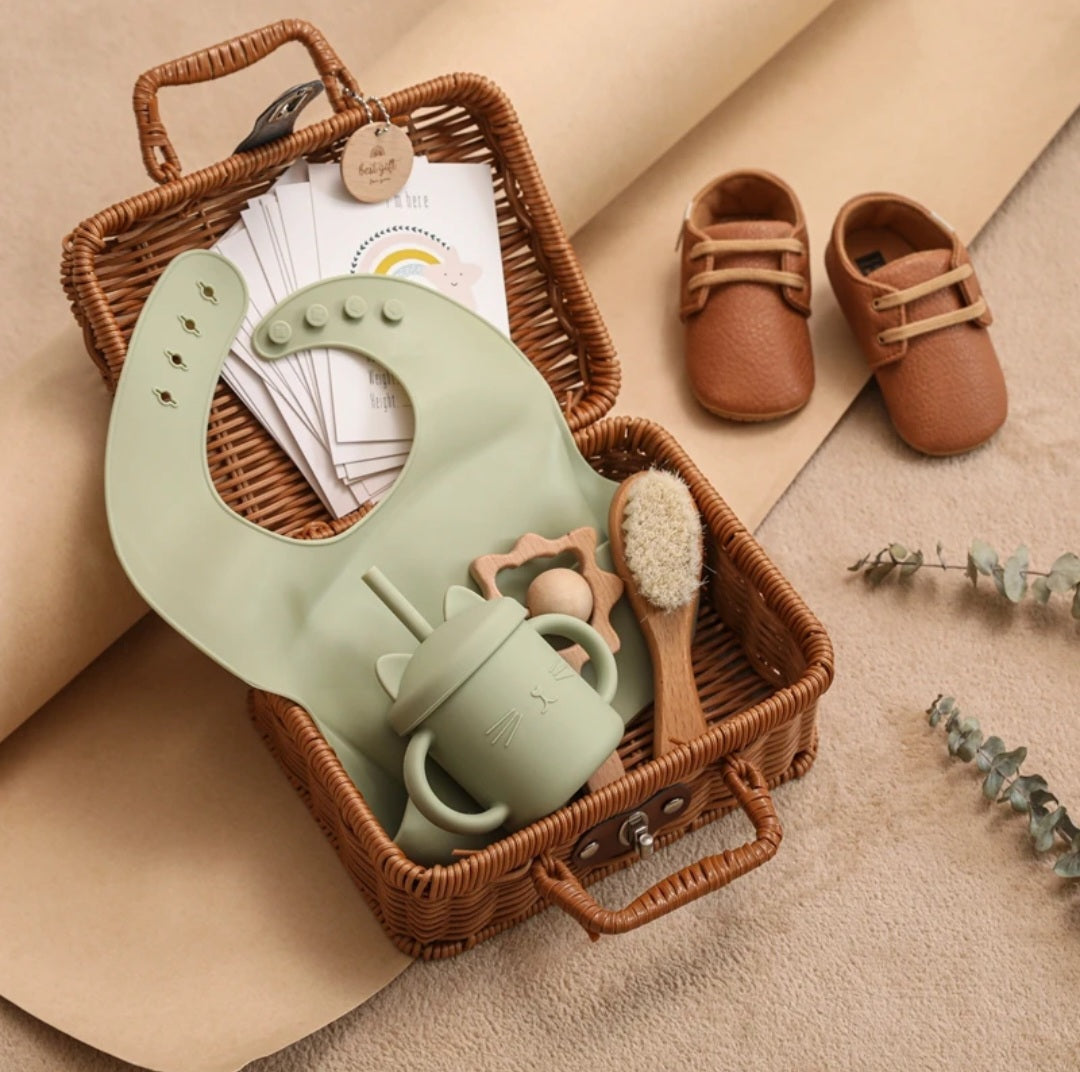 Vintage Basket Baby Gift Set