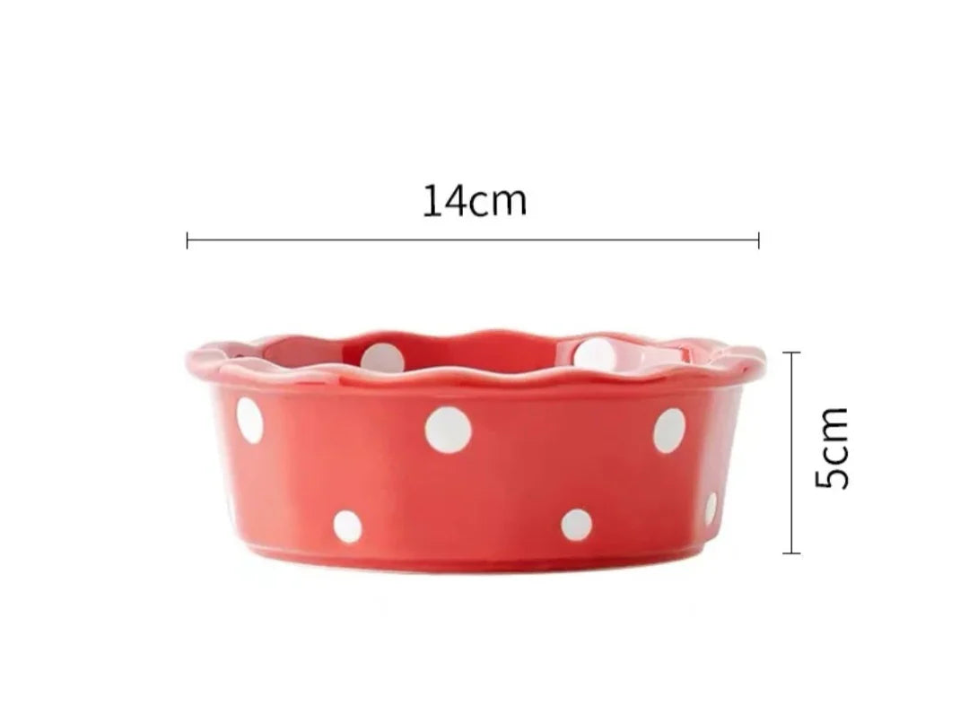 Polka Dot Ceramic Bowl