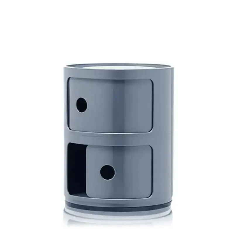 Grey Cylindrical 2 Tier Storage Unit