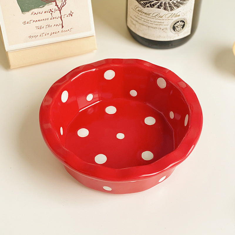 Polka Dot Ceramic Bowl