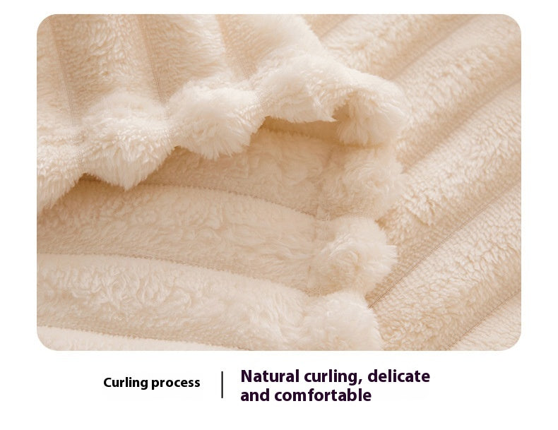 Plush Ripple Double-sided Cream blanket