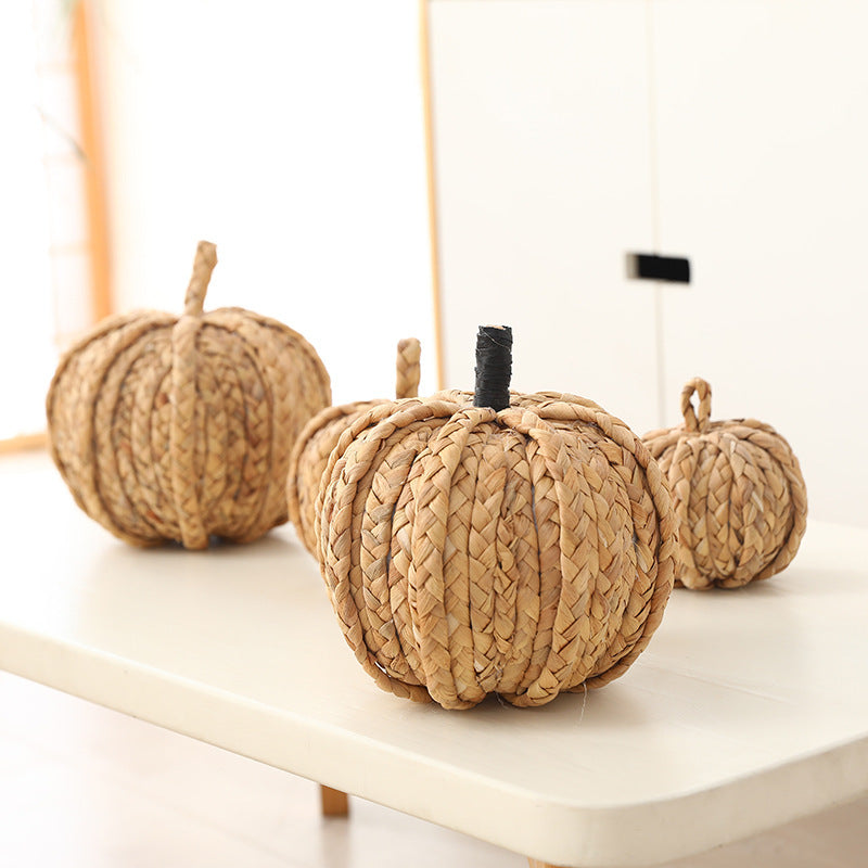 Hand-woven Pumpkin Ornaments