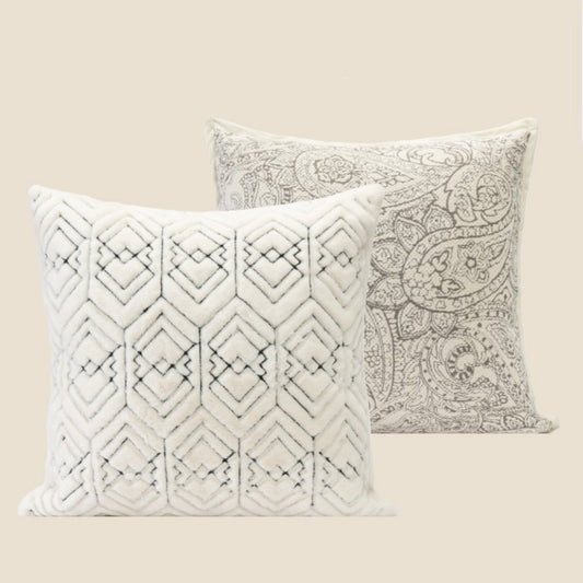 Ethnic White Pillows