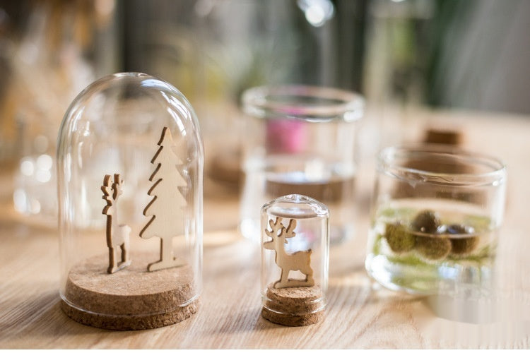 Dome Glass Display With Cork