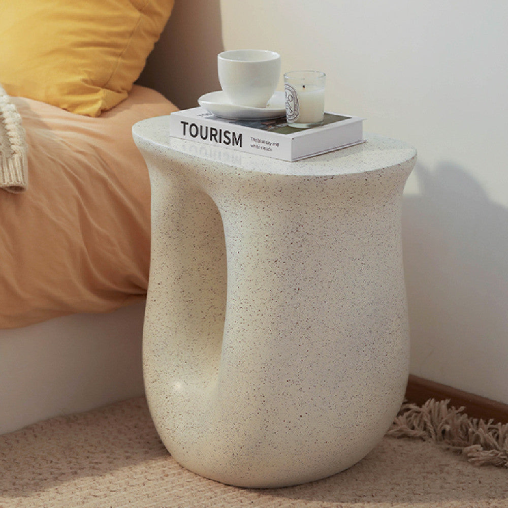 Concrete Effect Hollow Side Table