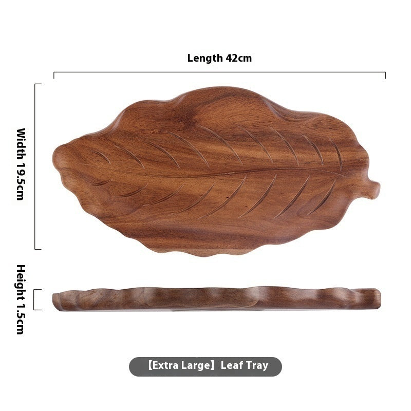 Leaf Acacia Wood Serving Tray