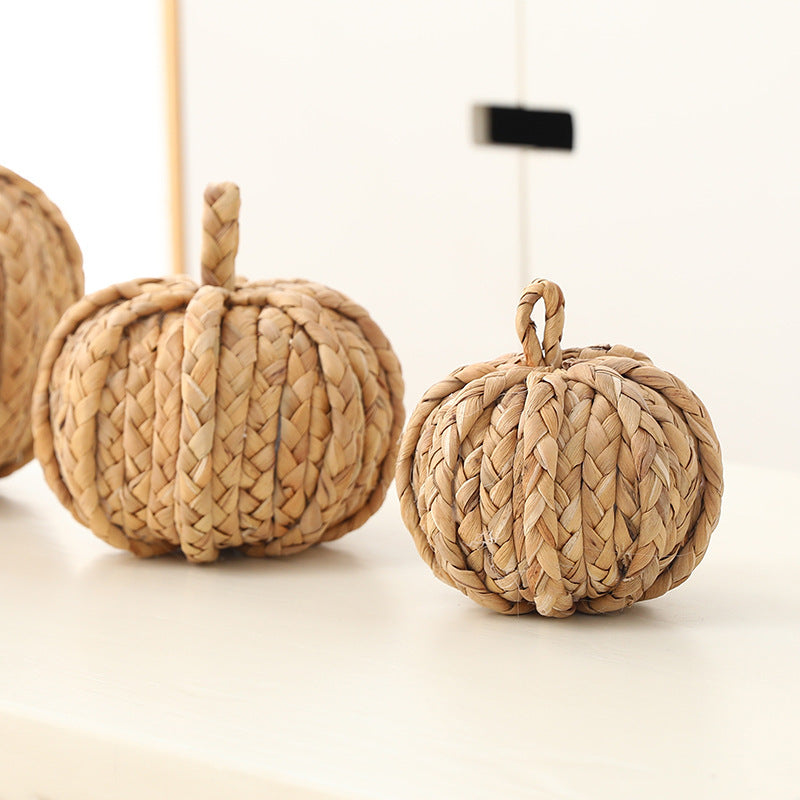 Hand-woven Pumpkin Ornaments