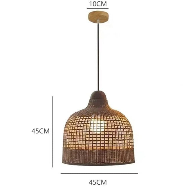 Drum Rattan Ceiling Light
