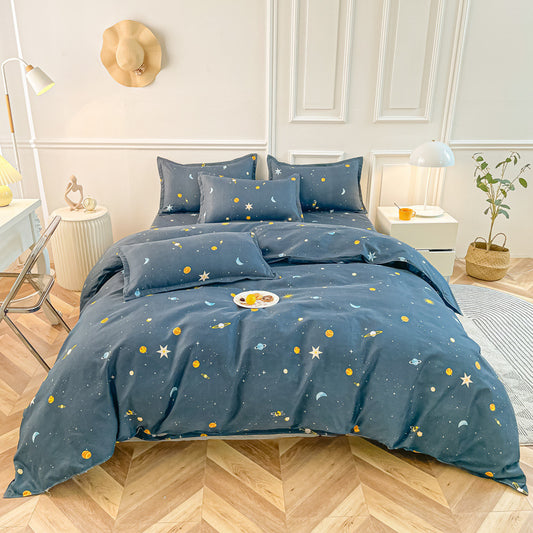 Blue  Galaxy Cotton Bedding Set