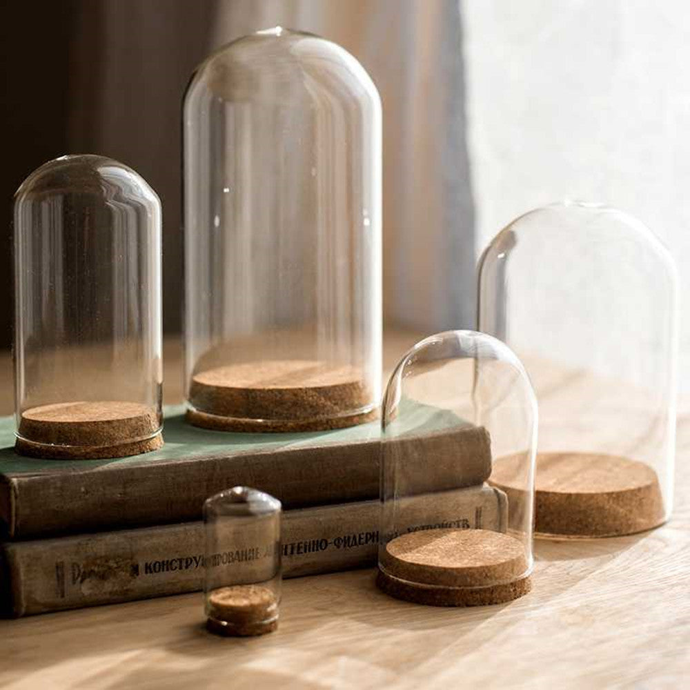 Dome Glass Display With Cork