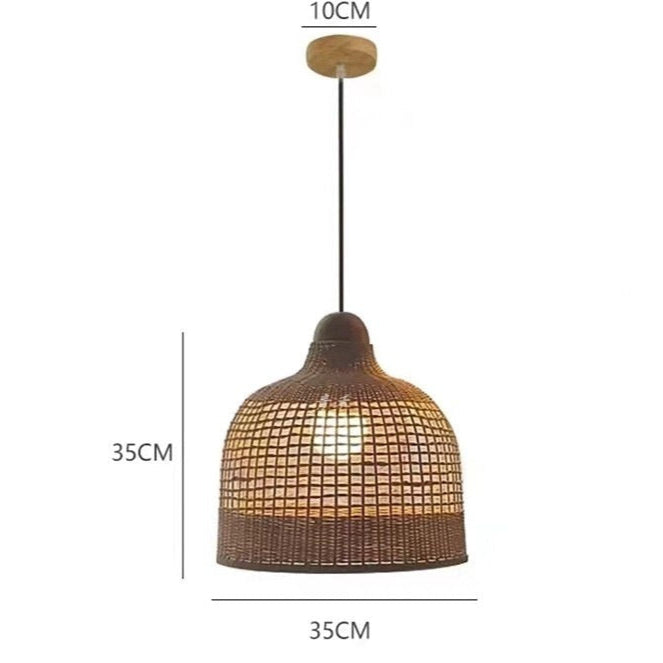 Drum Rattan Ceiling Light