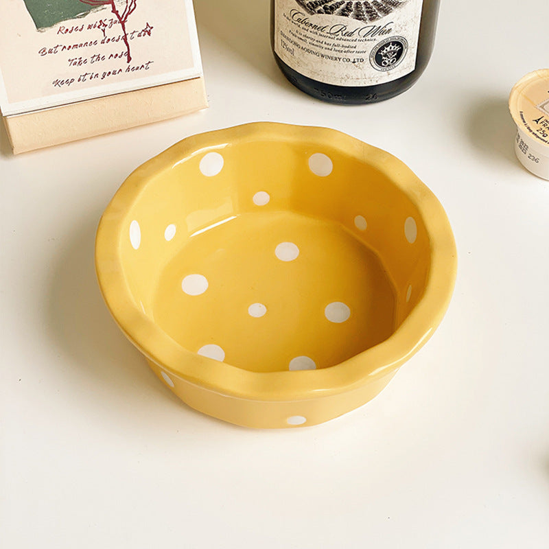 Polka Dot Ceramic Bowl