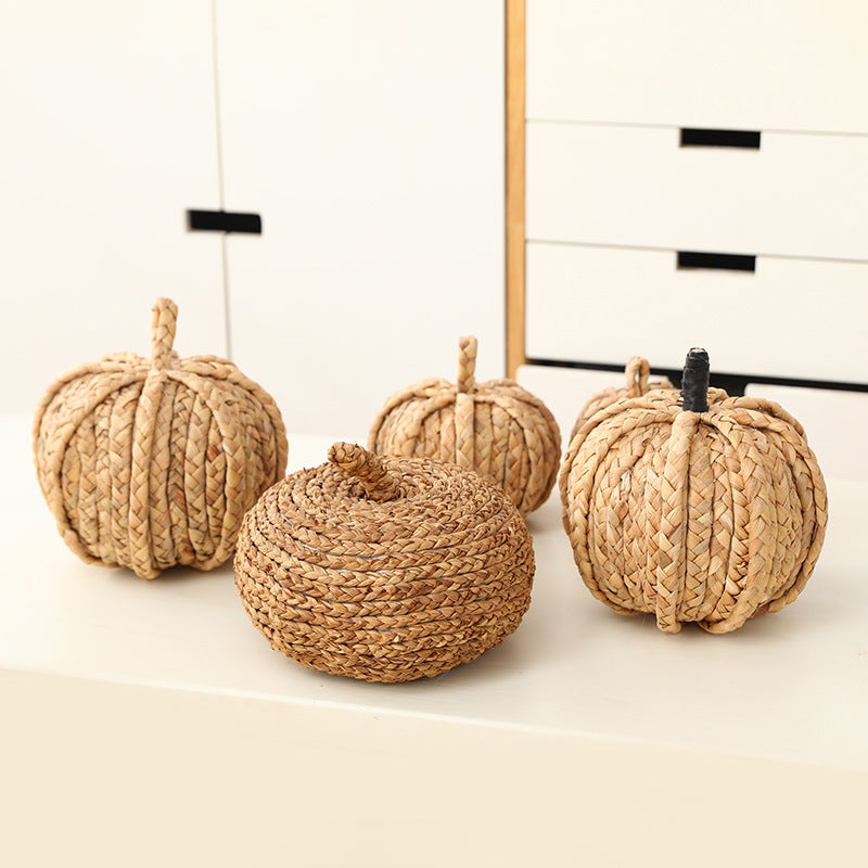 Hand-woven Pumpkin Ornaments