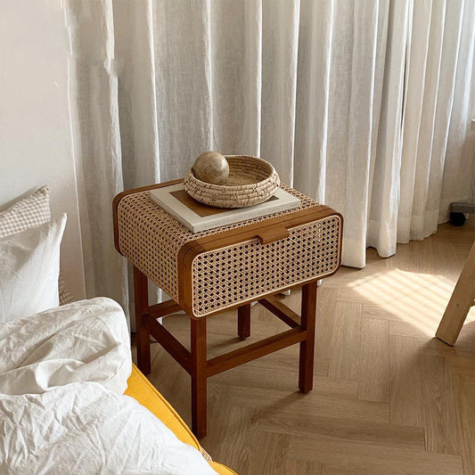 Tala Rattan Bedside Table