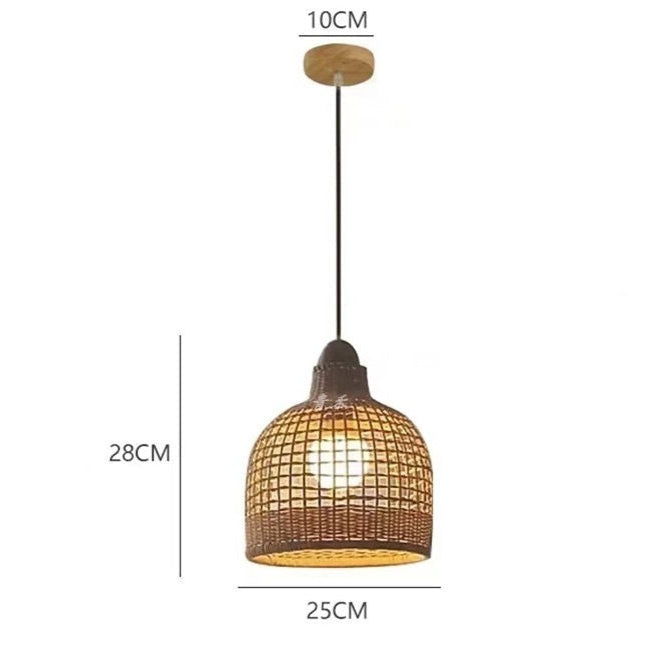 Drum Rattan Ceiling Light