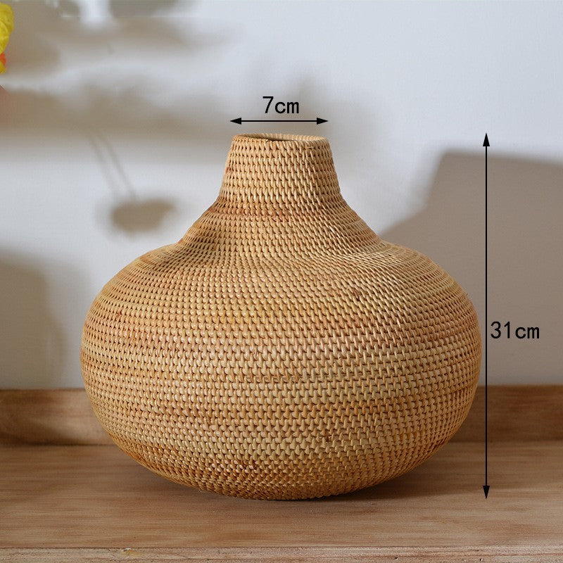 Rattan Handwoven Decorative Flower vase