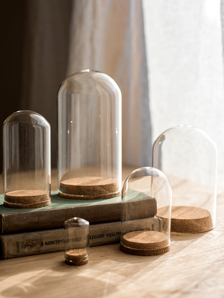 Dome Glass Display With Cork