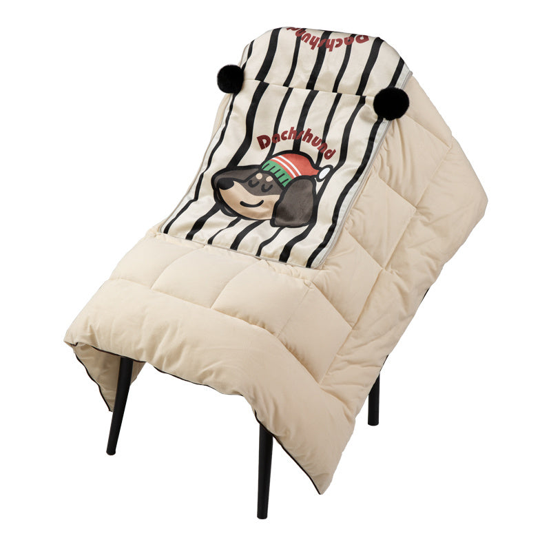 Dachshund Retro Pillow and Quilt